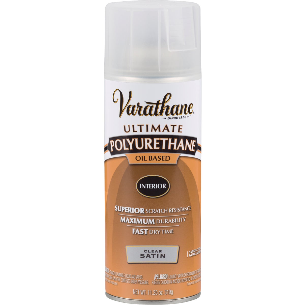 Varathane Satin Clear Interior Spray Polyurethane, 11.25 Oz.