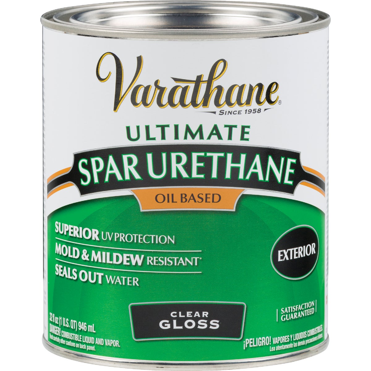 Varathane Gloss Clear Exterior Spar Urethane, 1 Qt.