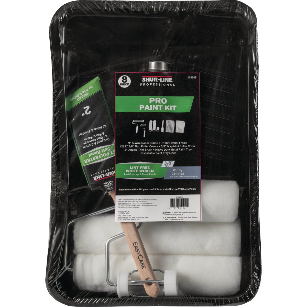 Shur-Line Professional Paint Roller & Metal Tray Set (8-Piece)