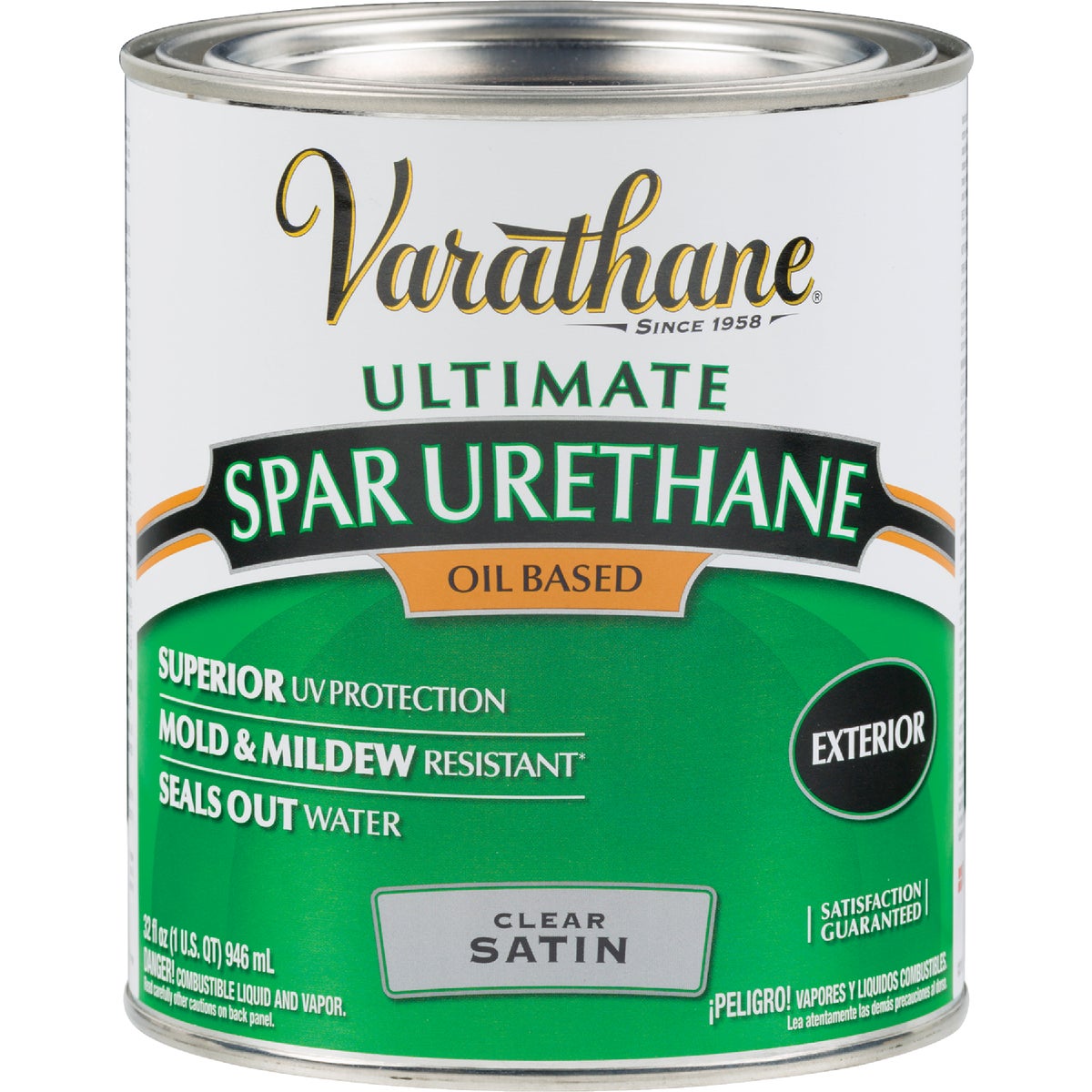 Varathane Satin Clear Exterior Spar Urethane, 1 Qt.