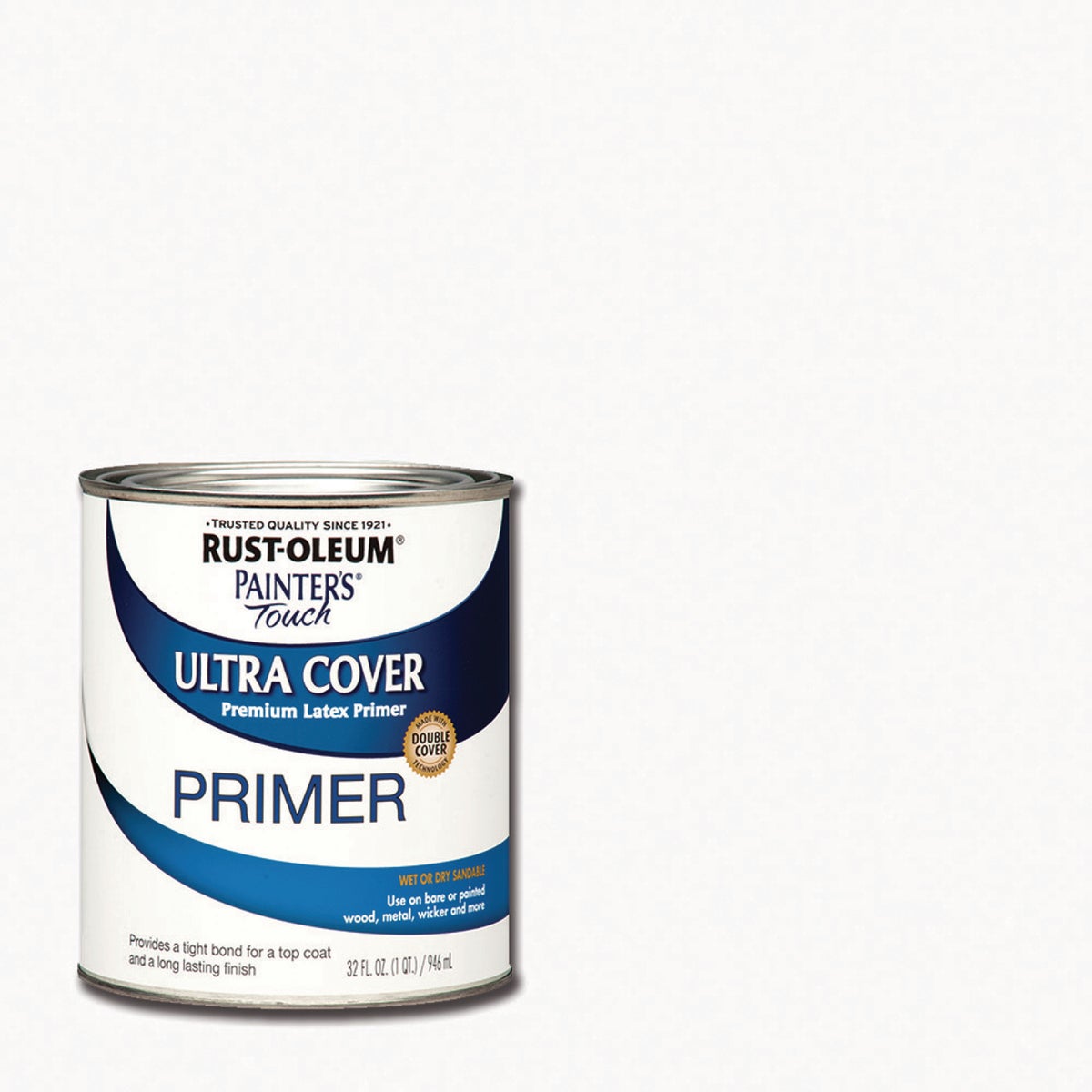 Rust-Oleum Painter's Touch 2X Ultra Cover Flat Premium Latex Primer, White, 1 Qt.