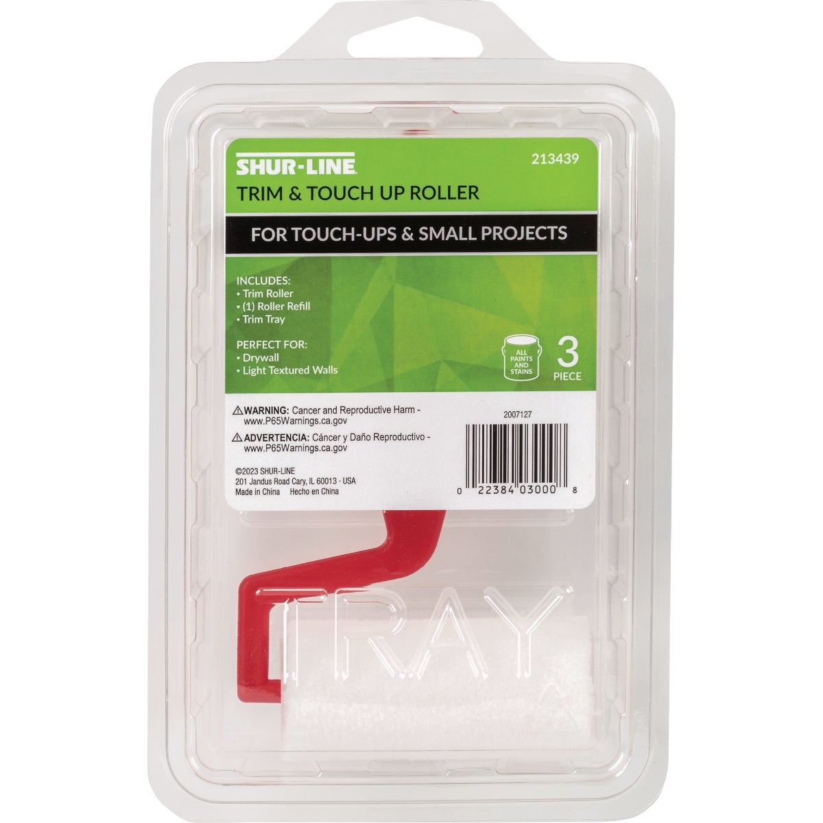 Shur-Line Trim & Touch Up Roller Frame, 3 In. Roller Cover & Paint Tray