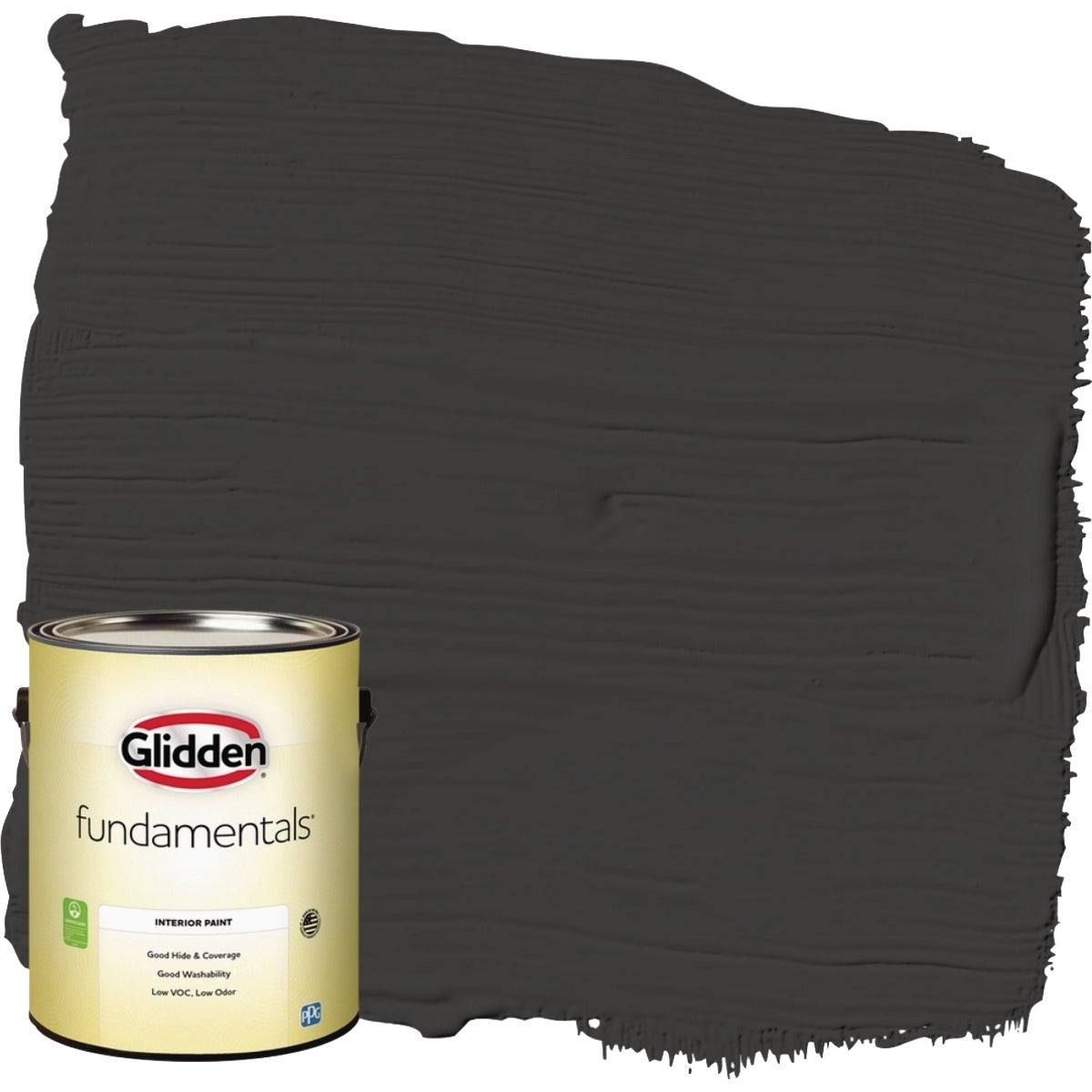 Glidden Fundamentals Eggshell Interior Paint, Black, 1 Gal.
