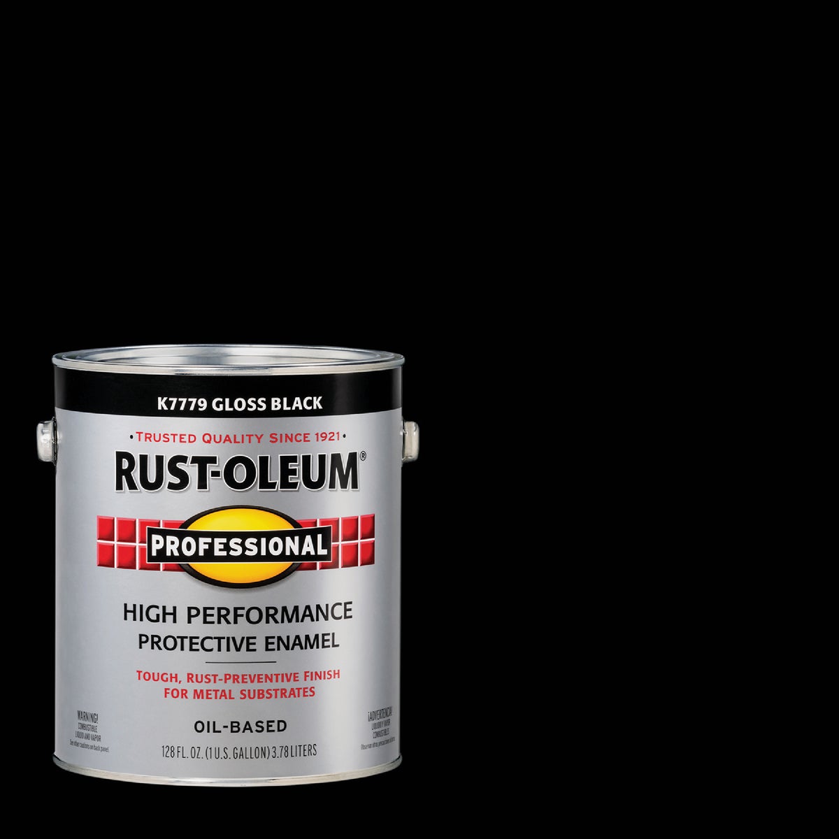 Rust-Oleum Professional Oil-Based Gloss VOC Formula Rust Control Enamel, Black, 1 Gal.