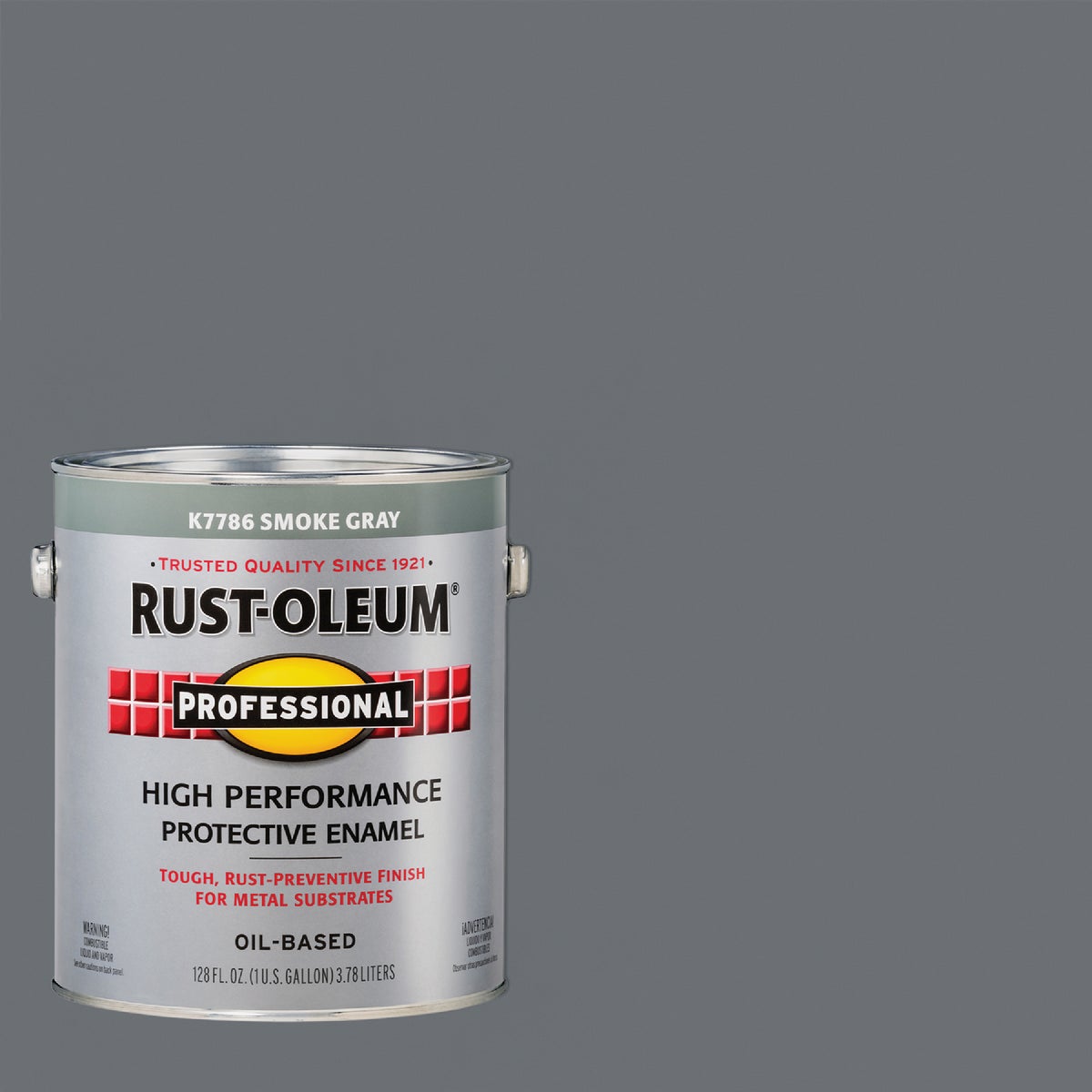 Rust-Oleum Professional Oil-Based Gloss VOC Formula Rust Control Enamel, Smoke Gray, 1 Gal.