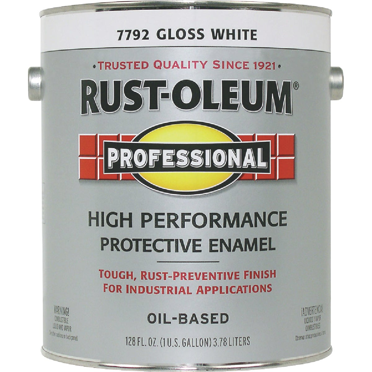 Rust-Oleum Professional Oil-Based Gloss VOC Formula Rust Control Enamel, White, 1 Gal.
