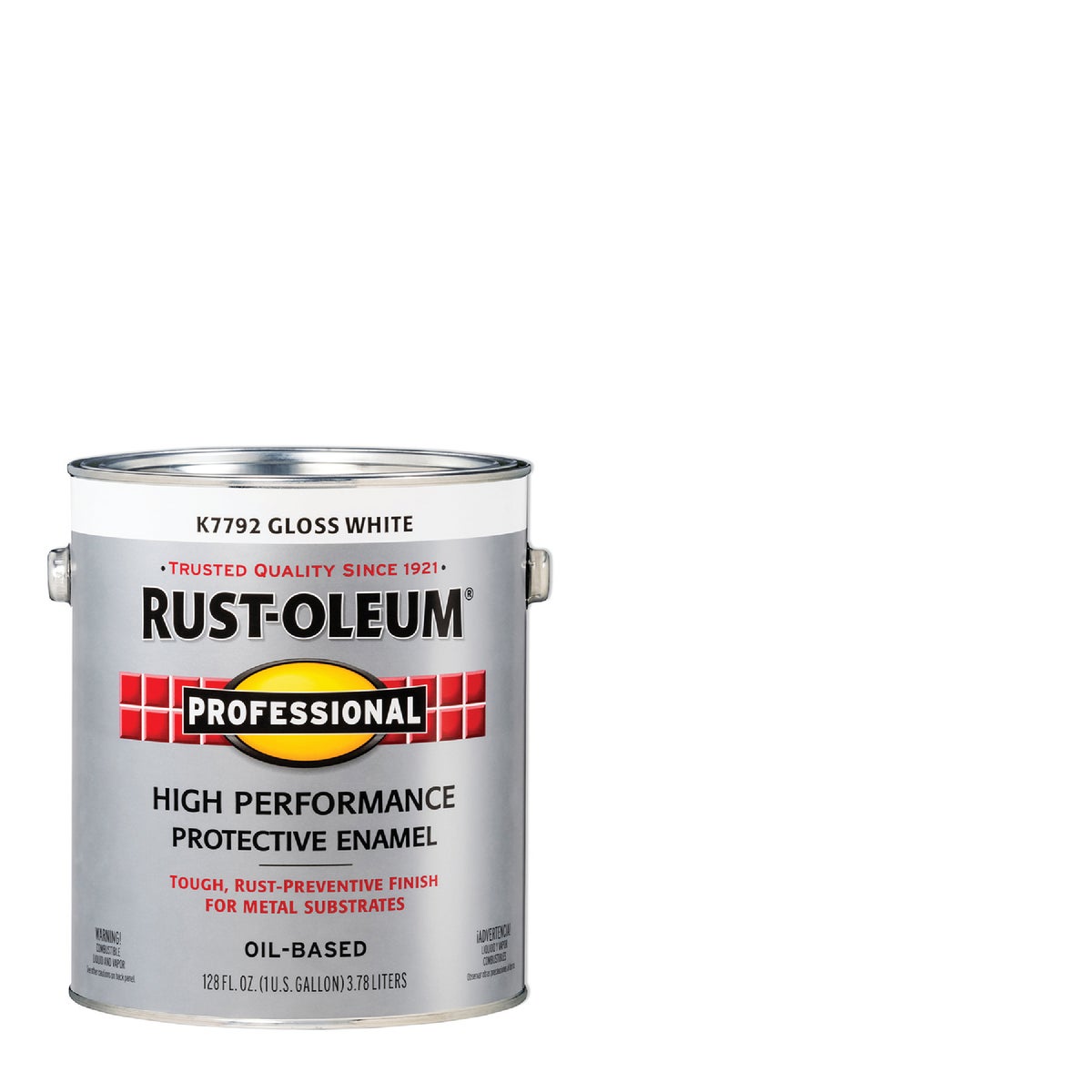 Rust-Oleum Professional Oil-Based Gloss VOC Formula Rust Control Enamel, White, 1 Gal.