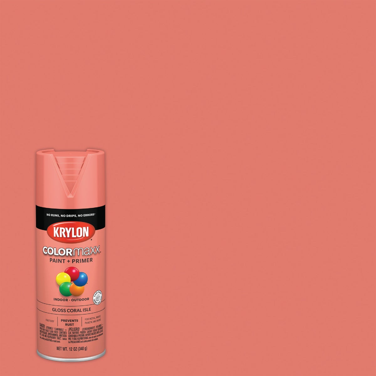 Krylon ColorMaxx 12 Oz. Gloss Spray Paint, Coral Isle