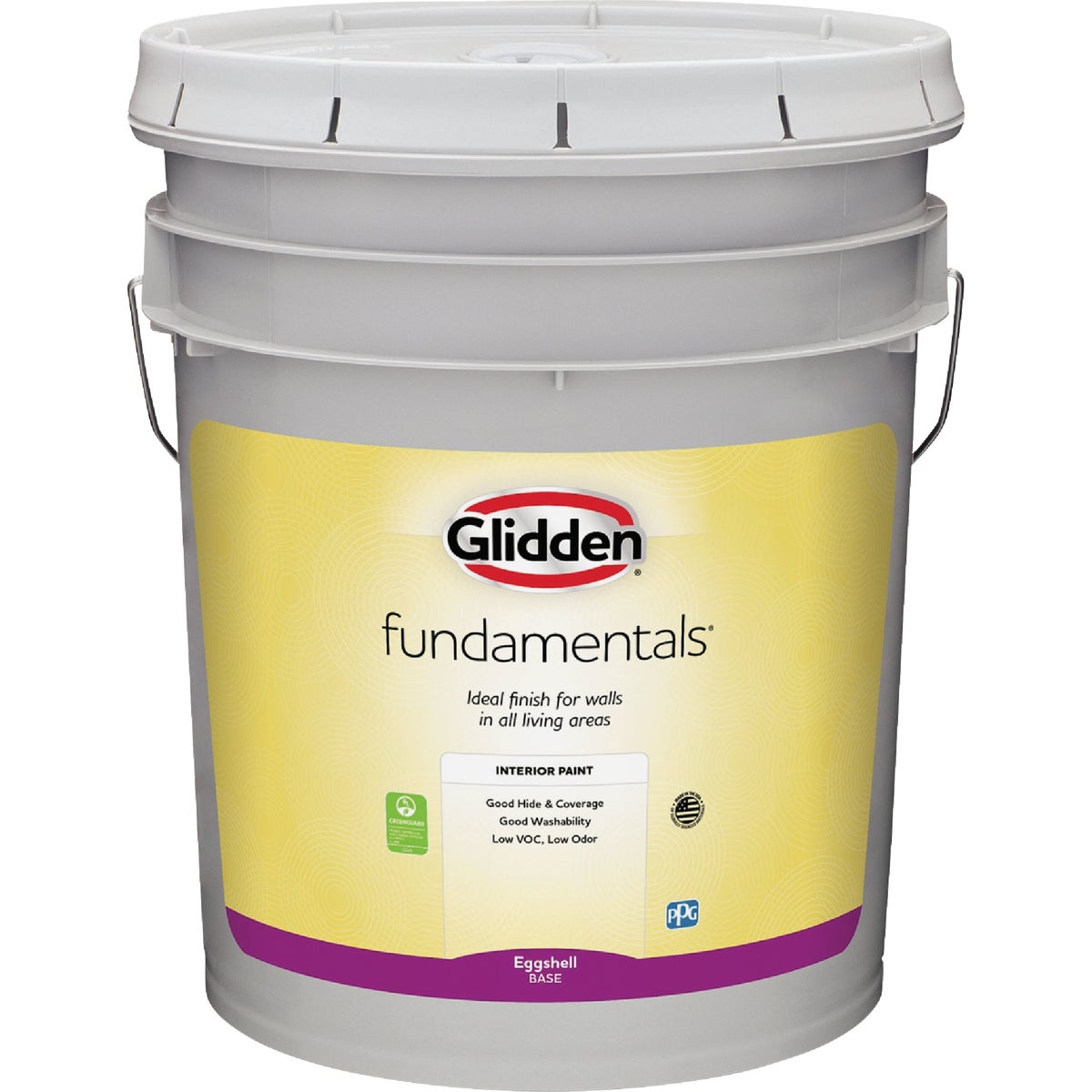 Glidden Fundamentals Interior Paint Eggshell White Pastel Base 5 Gallon