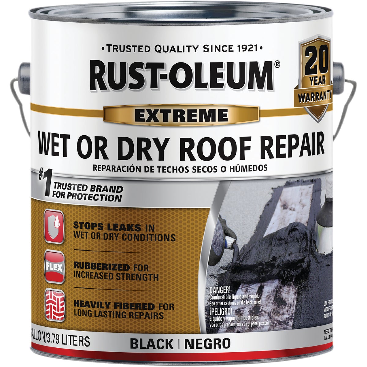 Rust-Oleum 1 Gal. Black Extreme Wet or Dry Roof Repair