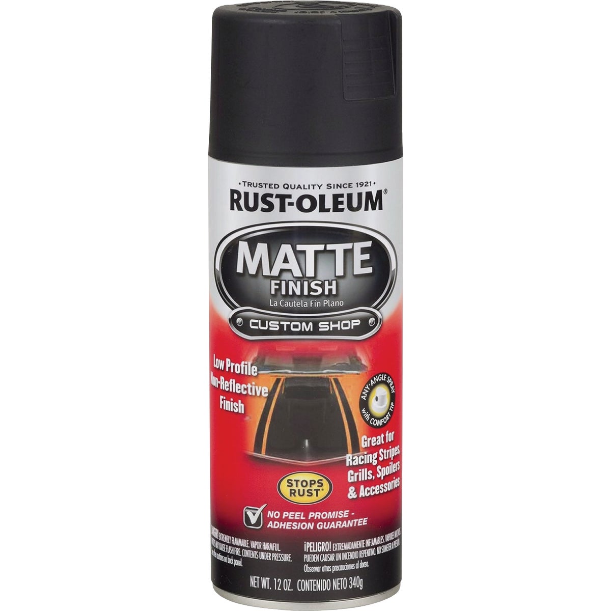 Rust-Oleum Stops Rust Automotive Matte Finish, 12 Oz., Matte Black