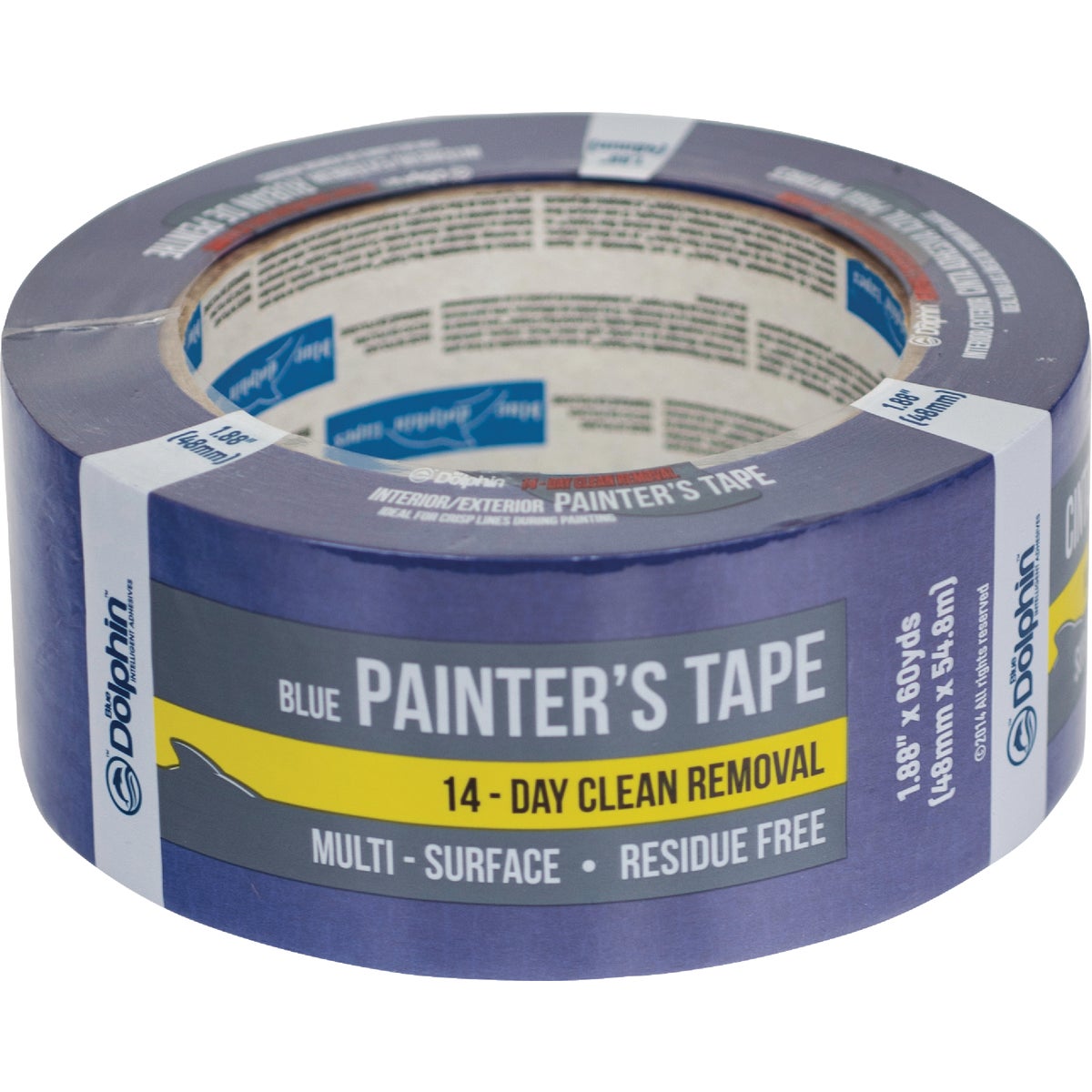 Blue Dolphin 1.88 In. x 60 Yd. Blue Painter's Tape