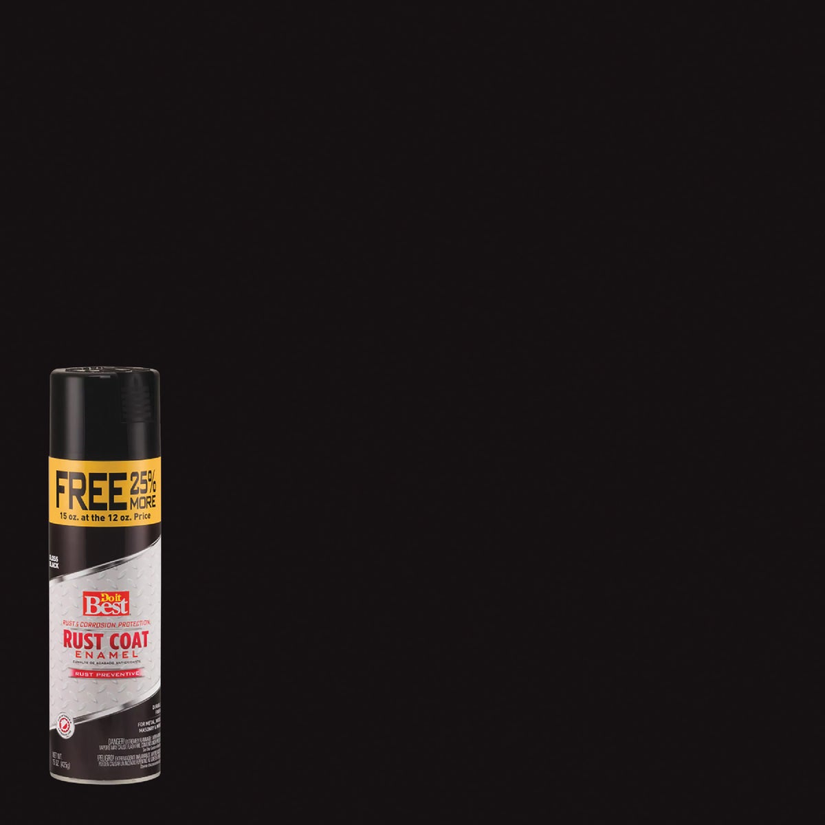 Do it Best Rust Coat Gloss Black 15 Oz. Anti-Rust Spray Paint