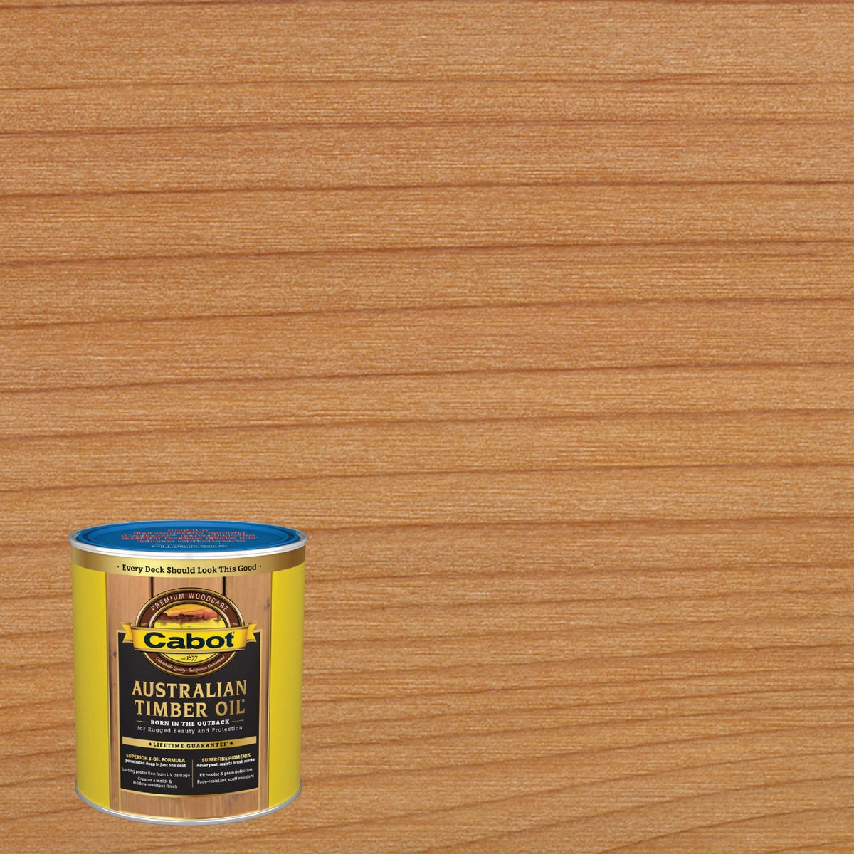 Cabot Australian Timber Oil Water Reducible Translucent Exterior Oil Finish, Natural, 1 Qt.