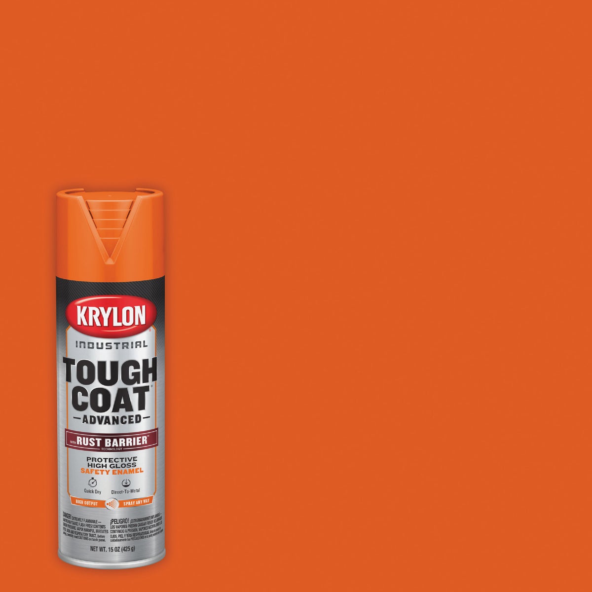 Krylon Industrial Tough Coat 15 Oz. Gloss Safety Orange Rust Barrier Spray Enamel