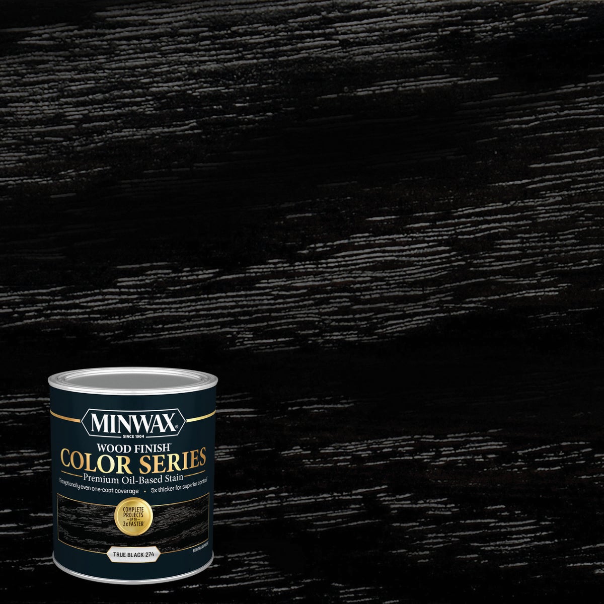 Minwax Wood Finish Color Series Oil-Based Stain, True Black, 1 Qt.