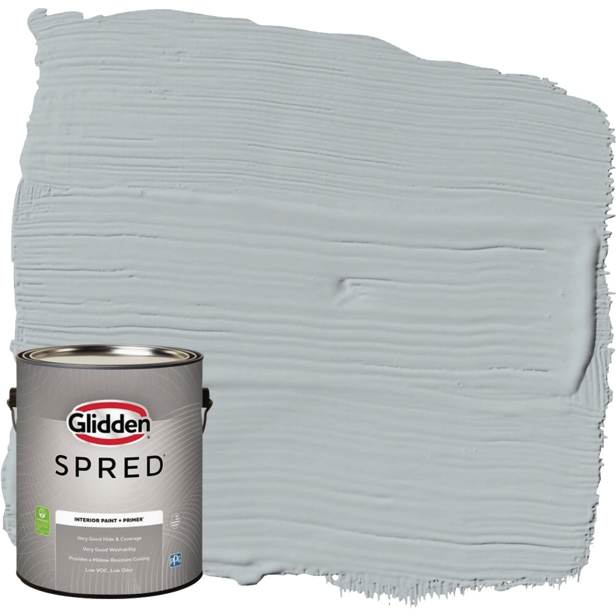 Glidden Spred Interior Grab-N-Go Paint + Primer Eggshell Paint, Gray Frost, 1 Gal.