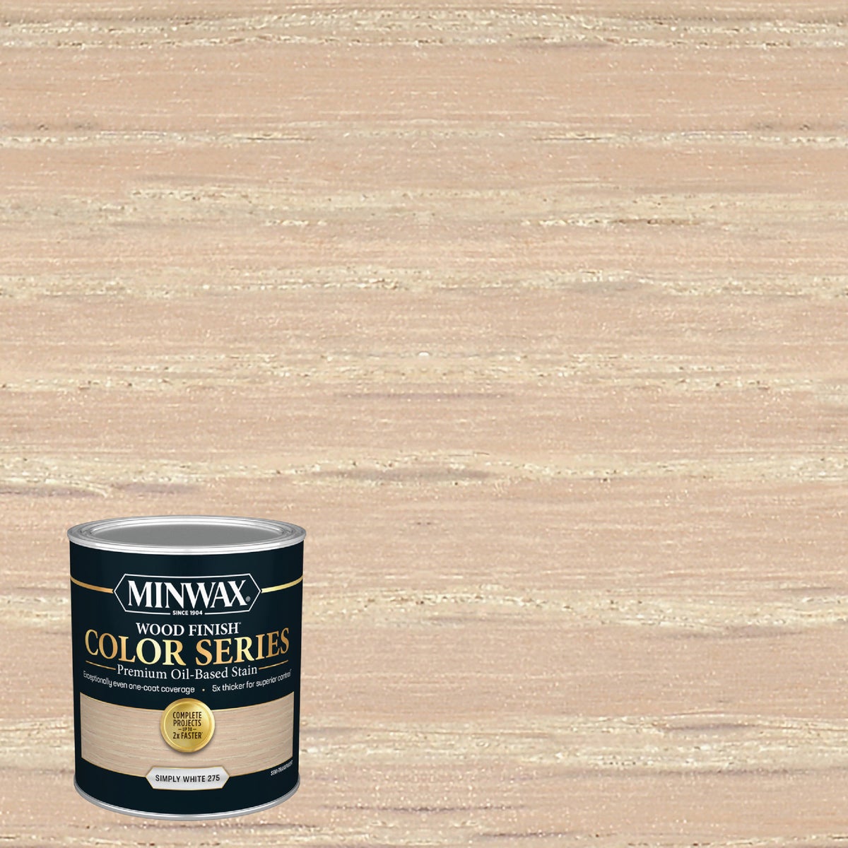 Minwax Wood Finish Color Series Oil-Based Stain, Simply White, 1 Qt.