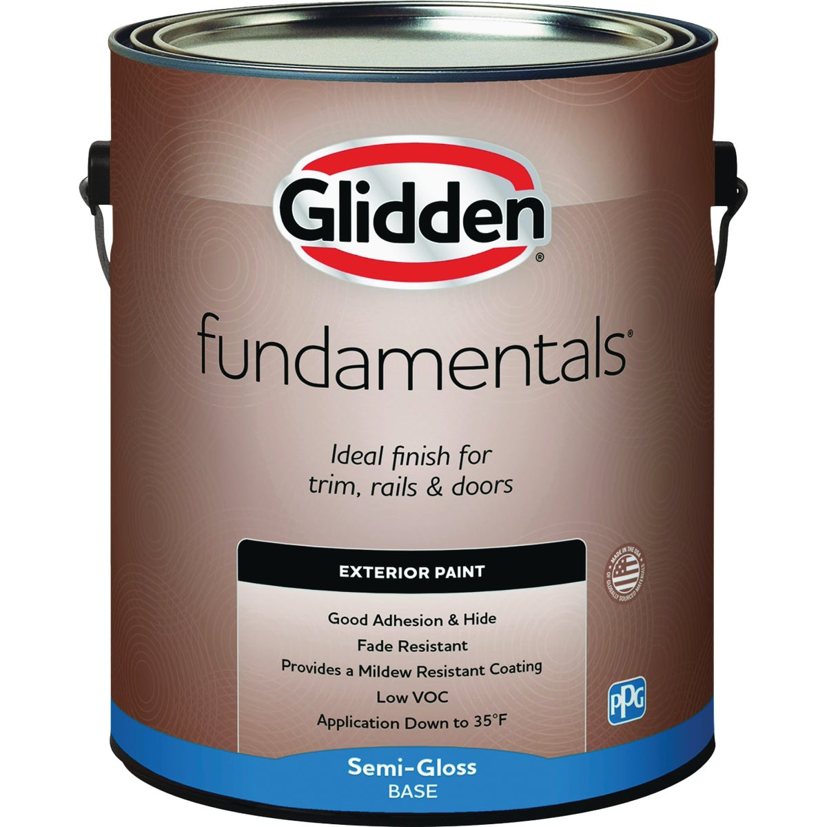 Glidden Fundamentals Exterior Paint Semi Gloss Midtone Base Gallon