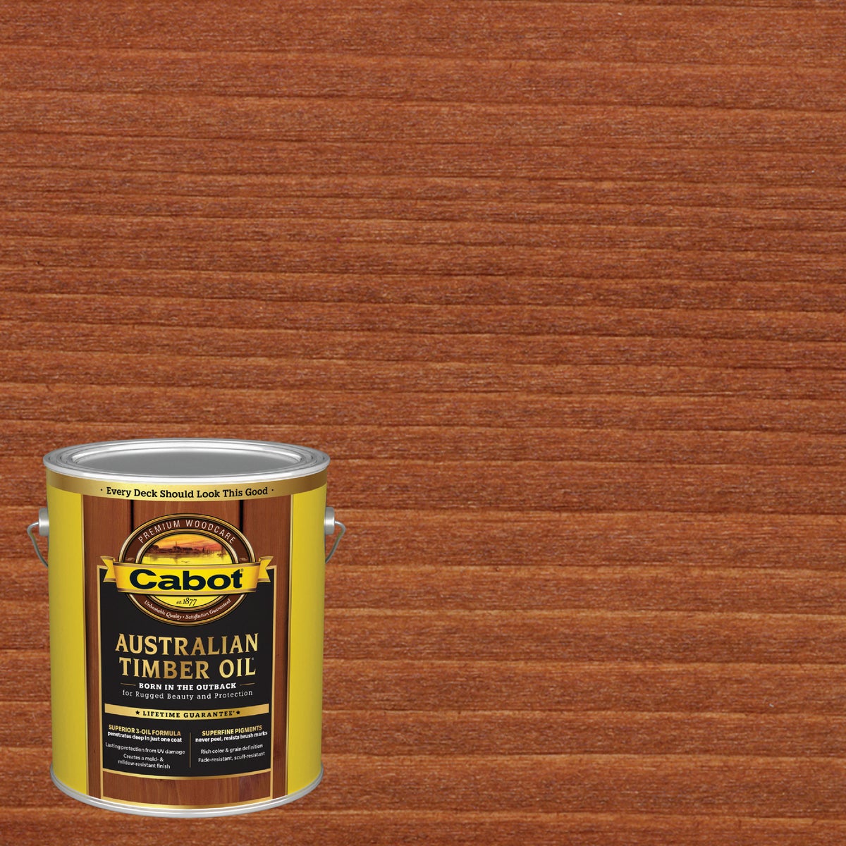 Cabot Australian Timber Oil Translucent Exterior Oil Finish, Jarrah Brown, 1 Gal.