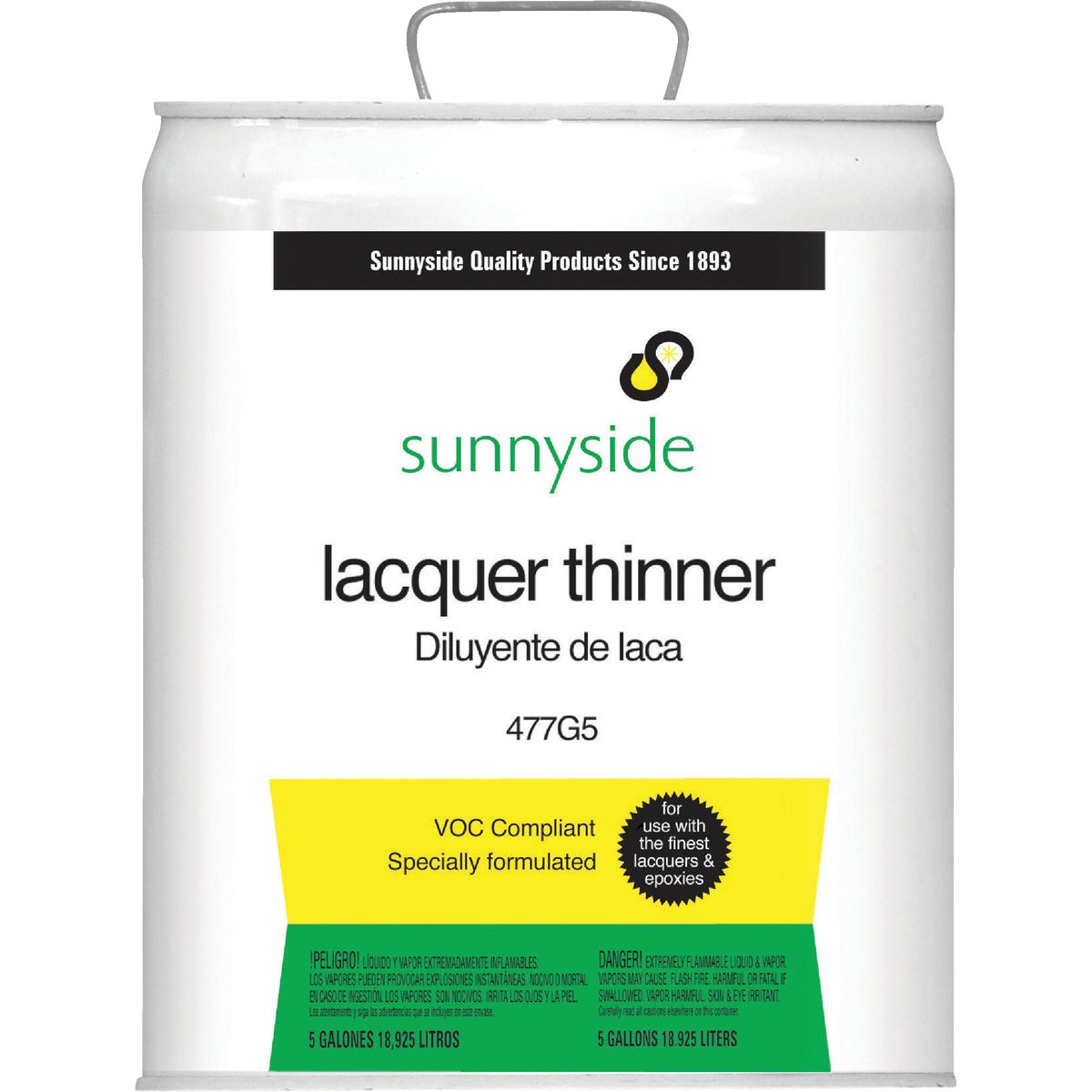 Sunnyside Low VOC Lacquer Thinner, 5 Gallon