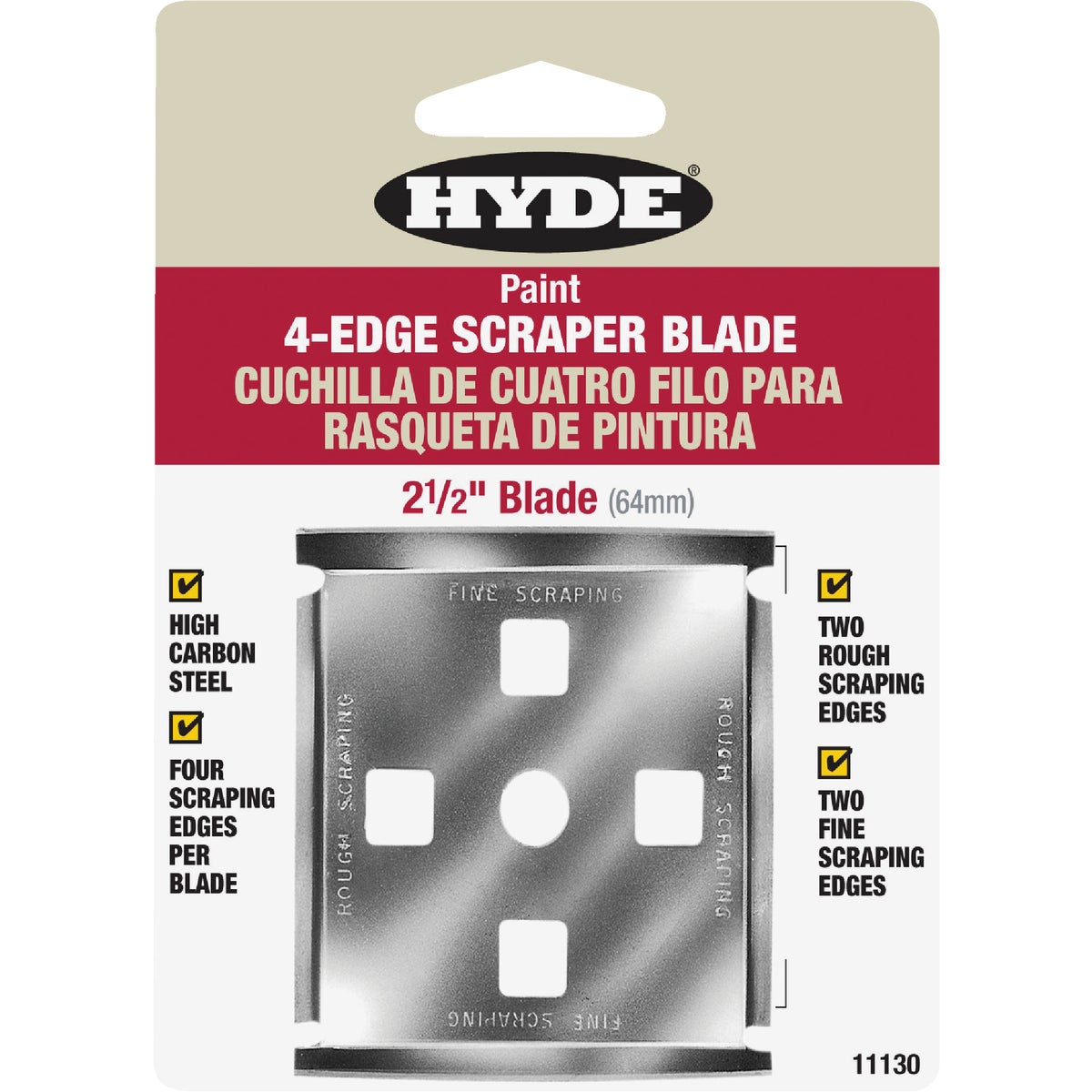 Hyde 2-1/2 In. 4-Edge Replacement Scraper Blade