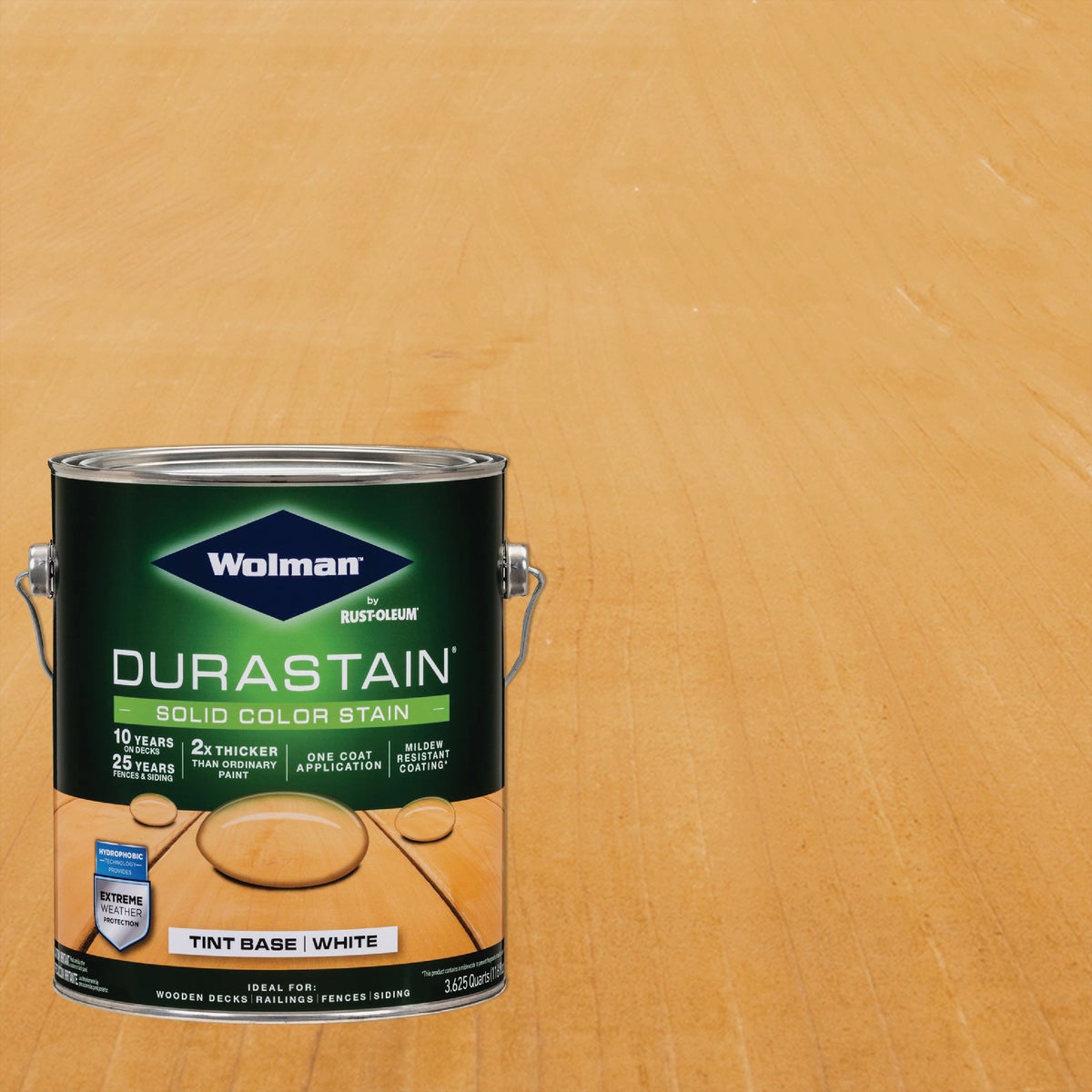 Wolman DuraStain One Coat Solid Color Exterior Stain, White Base 1 Gal.