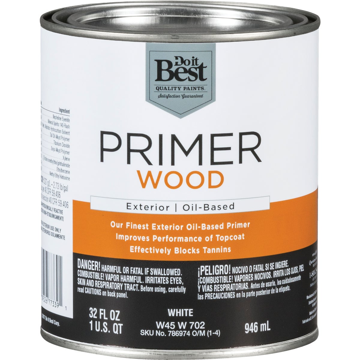 Do it Best White Oil-Based Wood Exterior Primer, 1 Qt.
