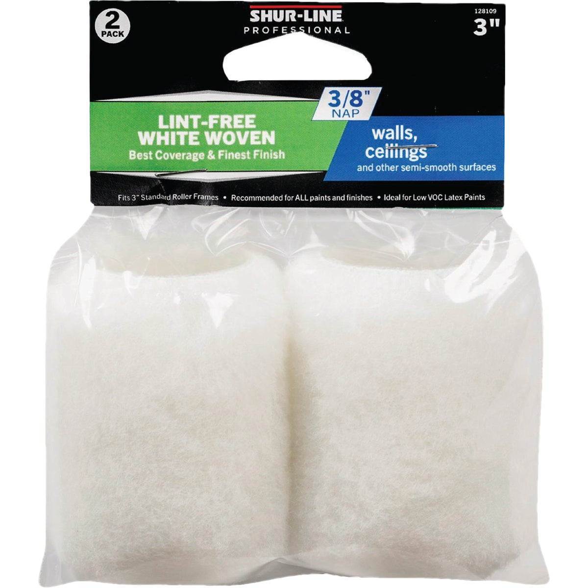 Shur-Line 3 In. x 3/8 In. Woven Fabric Roller Cover (2-Pack)