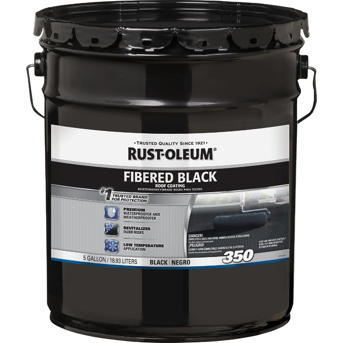 Rust-Oleum 350 5 Gal. Fibered Black Roof Coating