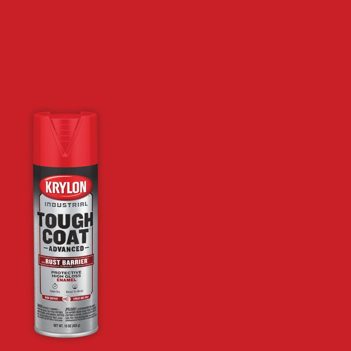 Krylon Industrial Tough Coat 15 Oz. Gloss Bright Red Rust Barrier Spray Enamel