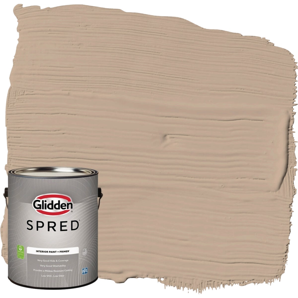 Glidden Spred Interior Grab-N-Go Paint + Primer Eggshell Paint, Transcend, 1 Gal.