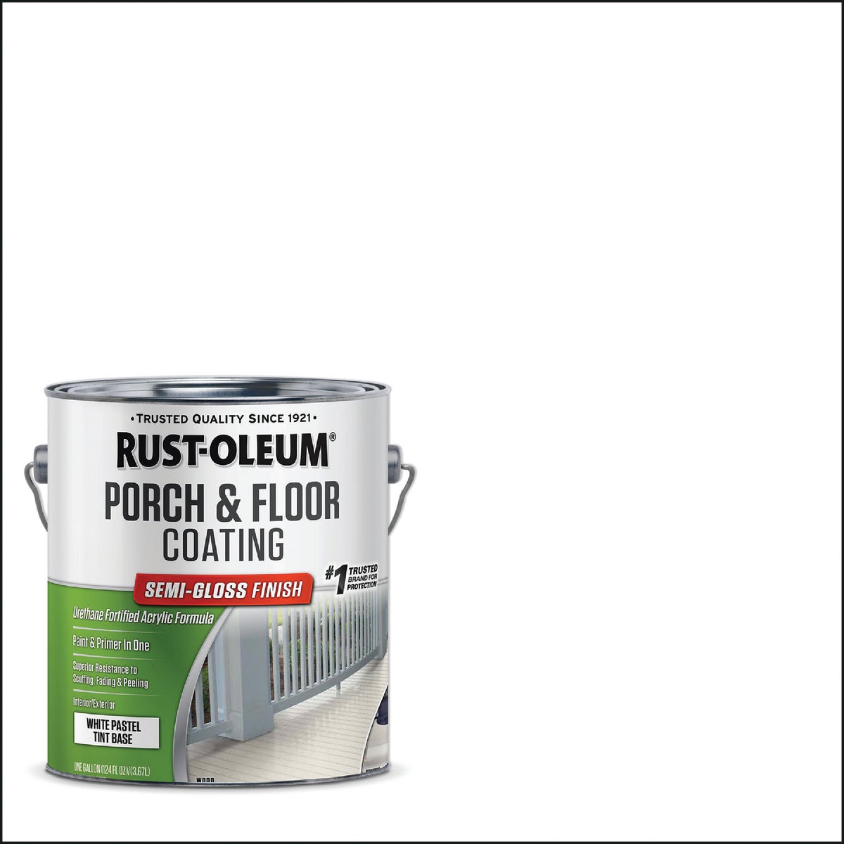 Rust-Oleum 1 Gal. Low VOC White Pastel Tint Base Semi-Gloss Porch and Floor Coating