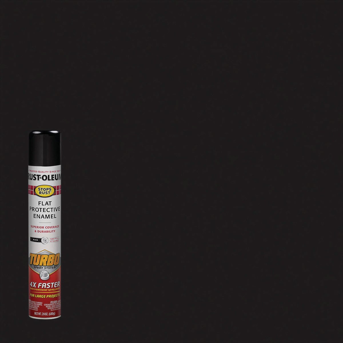 Rust-Oleum Stops Rust 24 Oz. Flat Black Turbo Spray Paint
