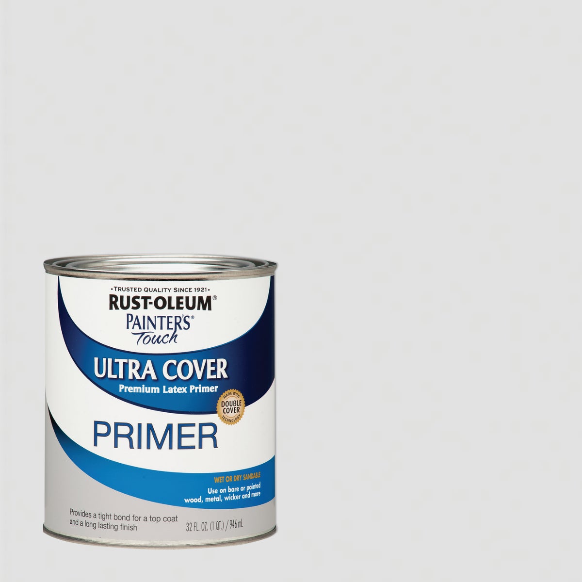 Rust-Oleum Painter's Touch Ultra Cover Latex Interior/Exterior Primer, Gray, 1 Qt.