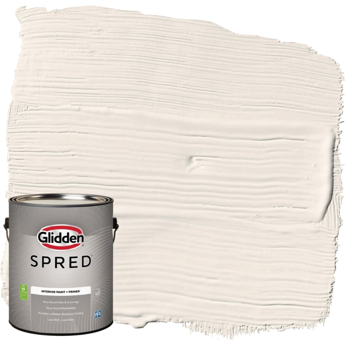 Glidden Spred Interior Grab-N-Go Paint + Primer Semi-Gloss Paint, Antique White, 1 Gal.