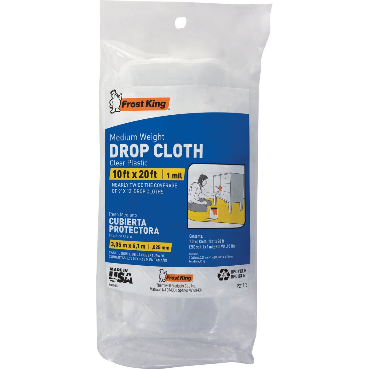 10X20 PLASTIC DROP CLOTH