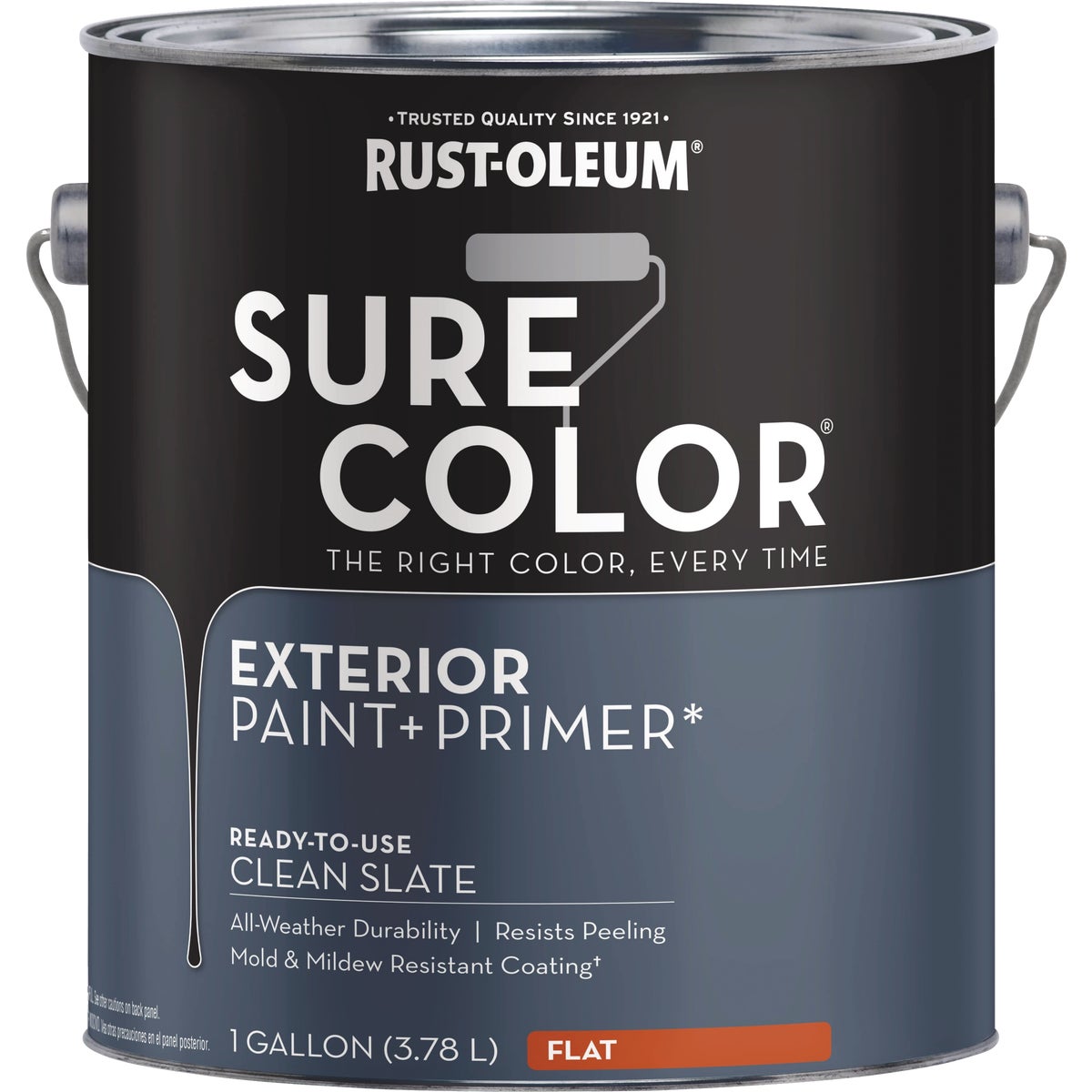 Rust-Oleum Sure Color Exterior Paint and Primer, Clean Slate, Flat, 1 Gal