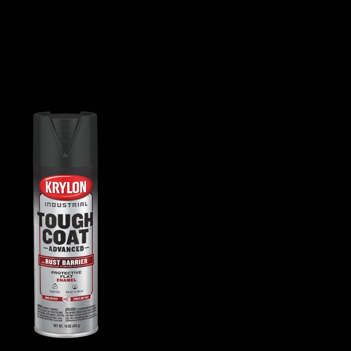 Krylon Industrial Tough Coat 15 Oz. Flat Black Rust Barrier Spray Enamel