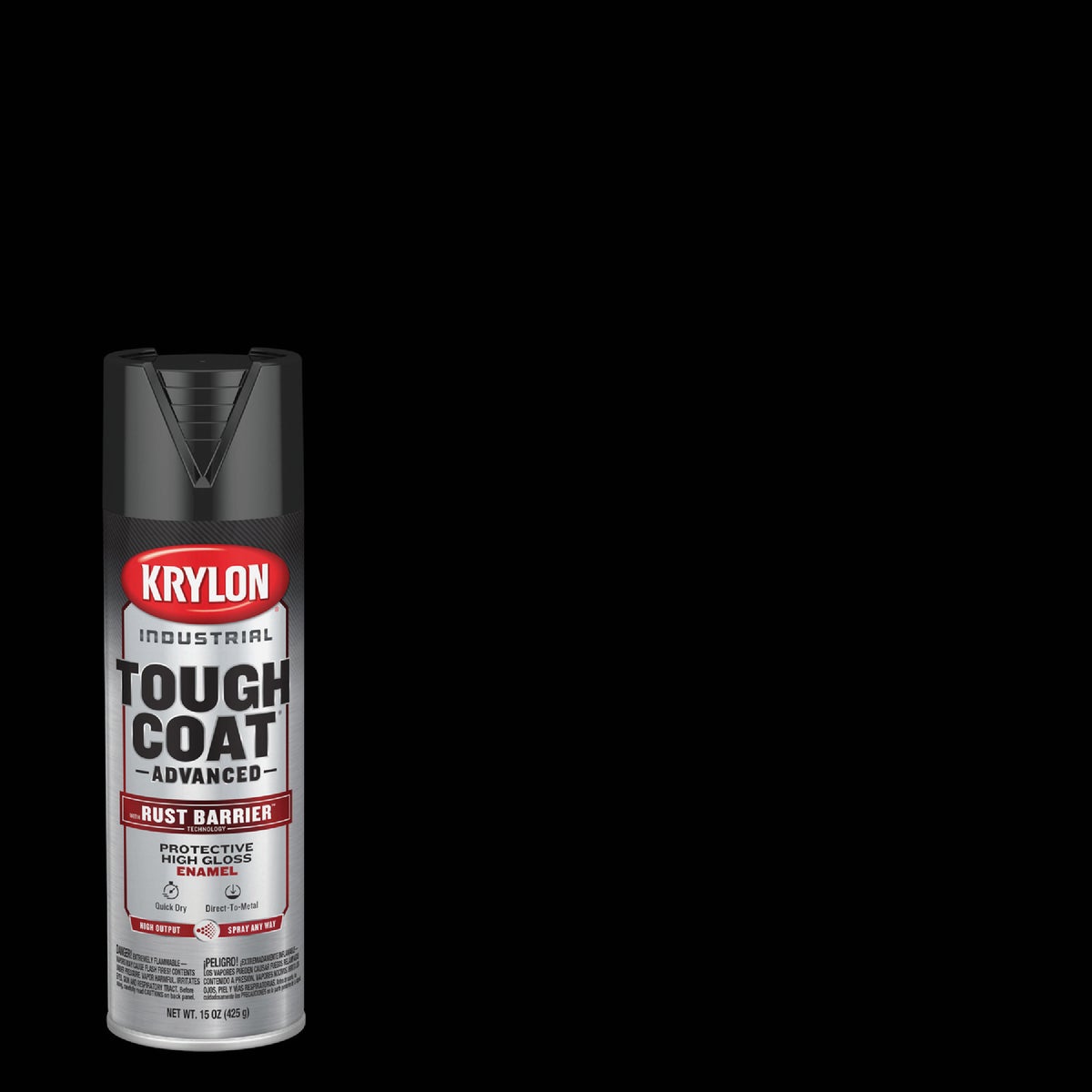 Krylon Industrial Tough Coat 15 Oz. Gloss Black Rust Barrier Spray Enamel