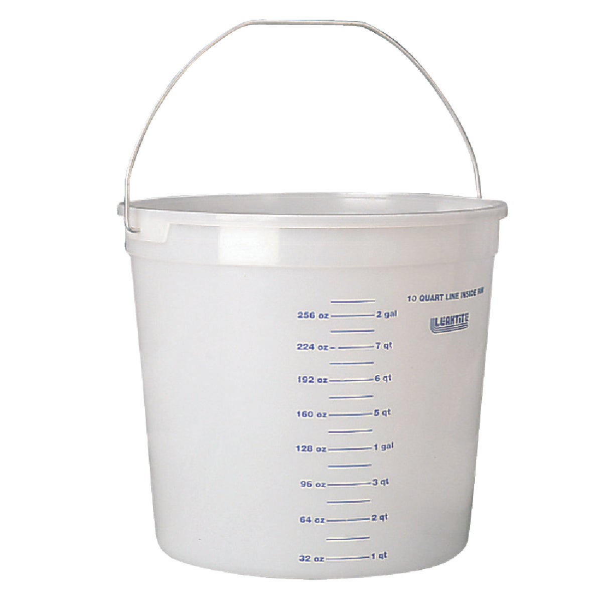 Leaktite 10 Qt. Clear Plastic Pail with Measuring Increments