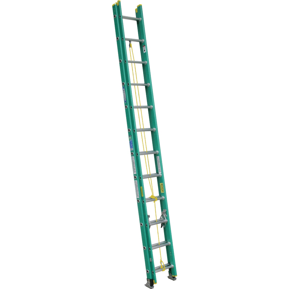 Werner 24 Ft. Fiberglass Extension Ladder with 225 Lb. Load Capacity Type II Duty Rating
