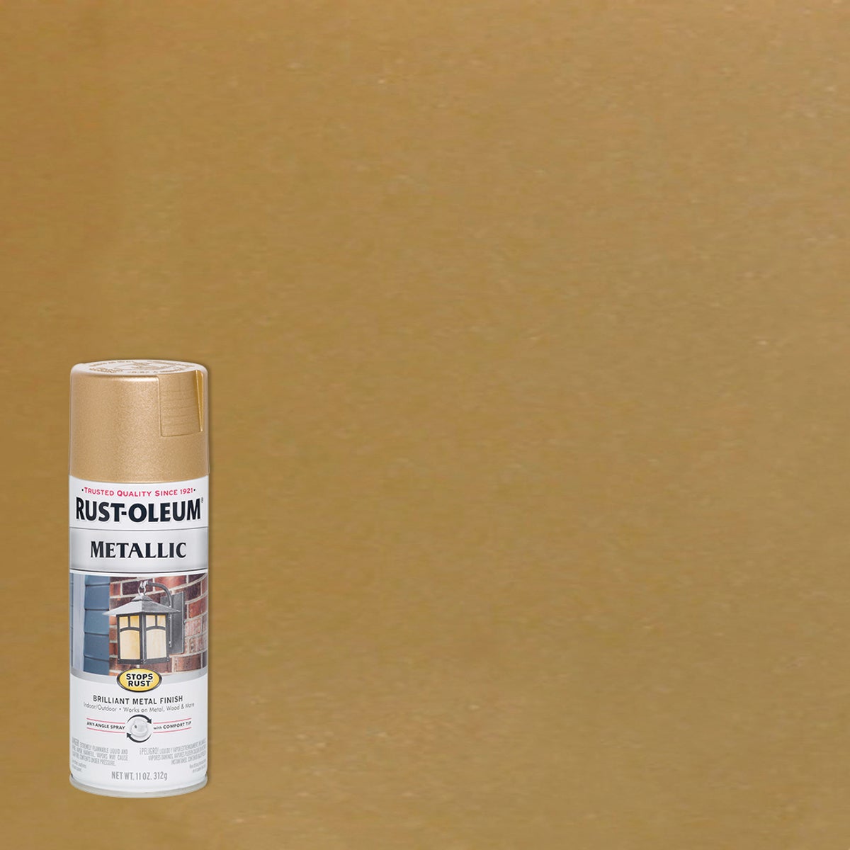 Rust-Oleum Stops Rust 11 Oz. Vintage Metallic Spray Paint, Warm Gold