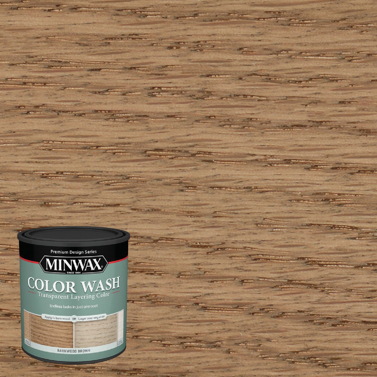Minwax Color Wash Transparent Layering Color, Barnwood Brown, 1 Qt.