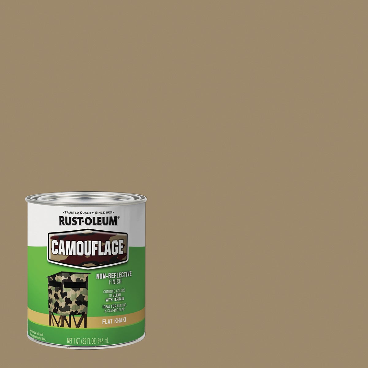 Rust-Oleum 1 Qt. Camouflage Brush Paint, Khaki