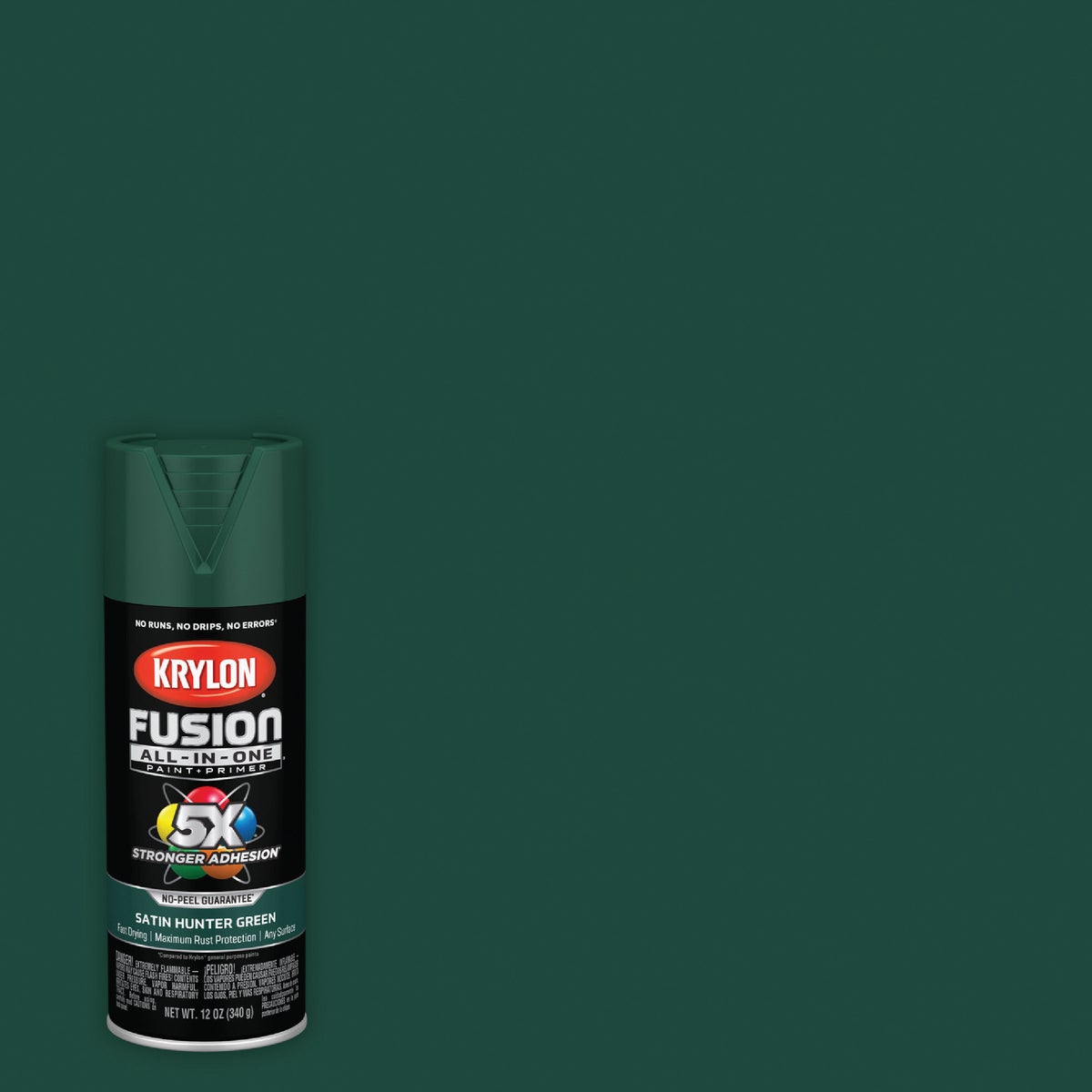 Krylon Fusion All-In-One 12 Oz. Satin Spray Paint, Hunter Green