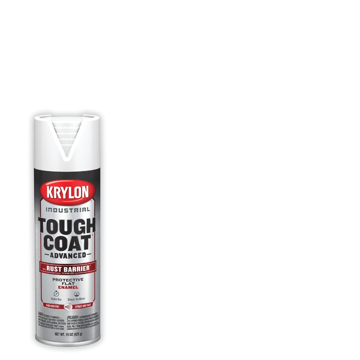 Krylon Industrial Tough Coat 15 Oz. Flat White Rust Barrier Spray Enamel