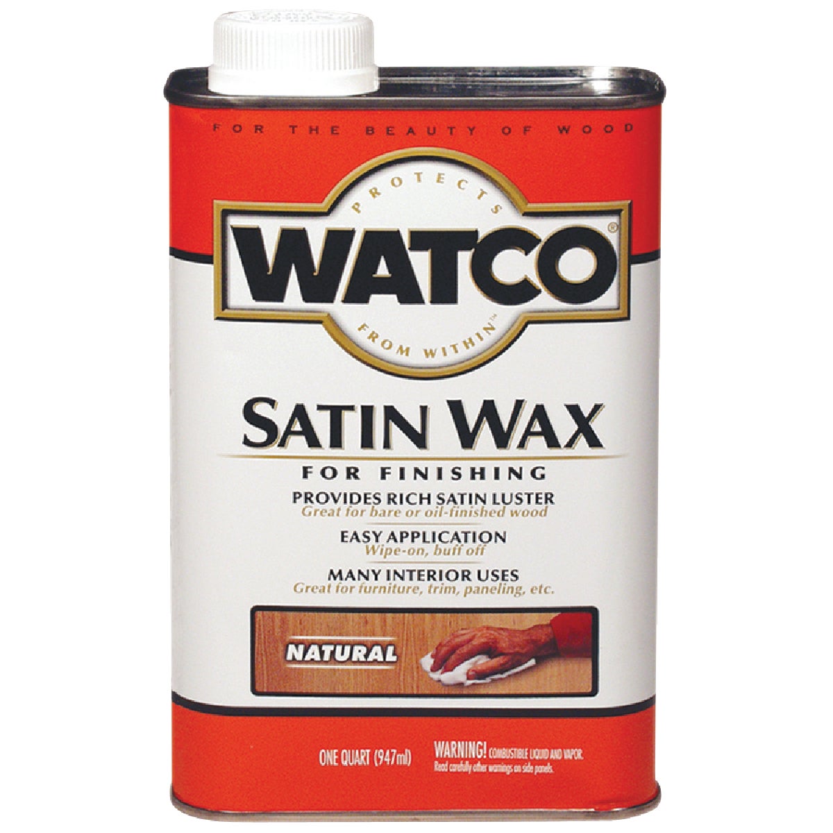 Watco Satin Wood Finishing Wax, Quart