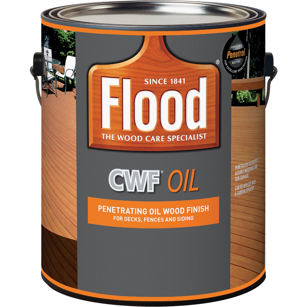 Flood CWF Alkyd/Oil Penetrating Exterior Wood Finish & Preservative, Cedar, 1 Gal.