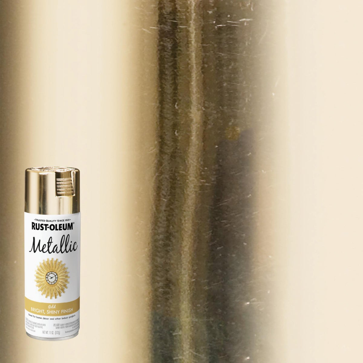 Rust-Oleum Specialty 11 Oz. Metallic Satin Spray Paint, Gold